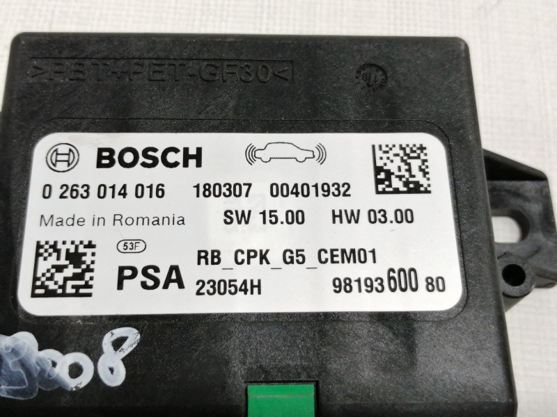 Recambio de modulo electronico para peugeot 3008 gt line referencia OEM IAM 0263014016  