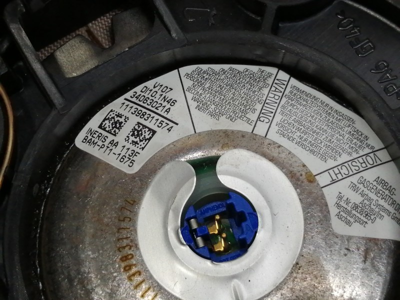 Recambio de airbag delantero izquierdo para renault master pritsche/fgst l2h1 3,5t referencia OEM IAM 34116561B  