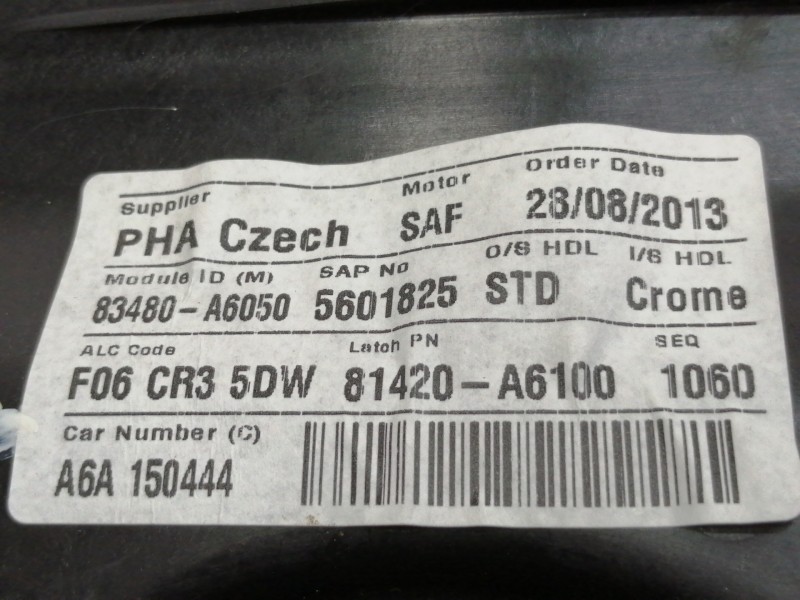 Recambio de elevalunas trasero derecho para hyundai i30 (gd) style referencia OEM IAM 83480A6050  