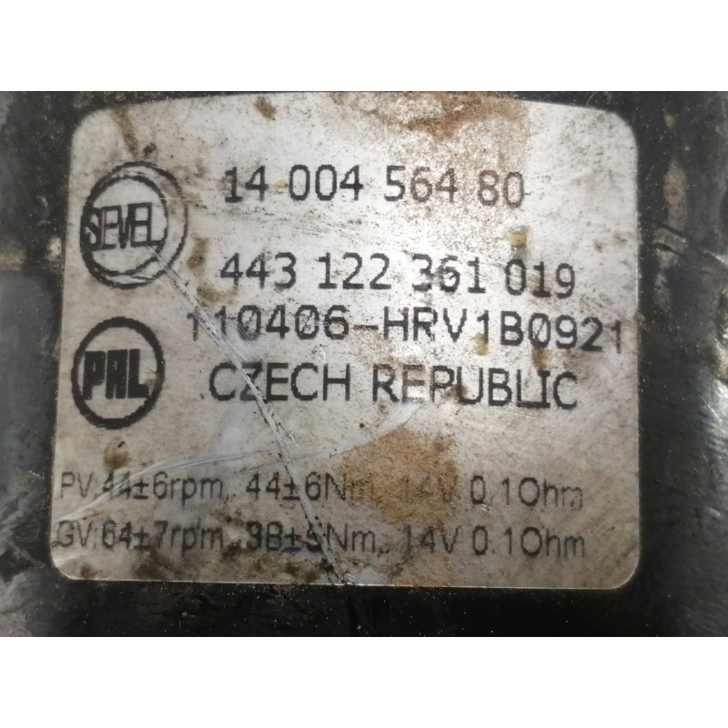 Recambio de motor limpia delantero para peugeot expert kasten furg. acristaldo referencia OEM IAM 1400456480 443122361019 110406