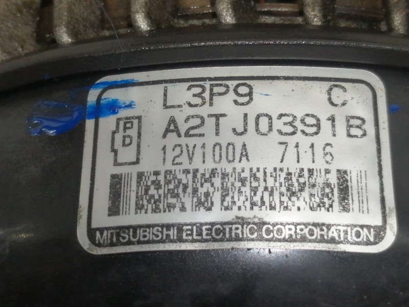 Recambio de alternador para mazda 6 berlina (gg) 1.8 active (4-ptas.) referencia OEM IAM A2TJ0391B  