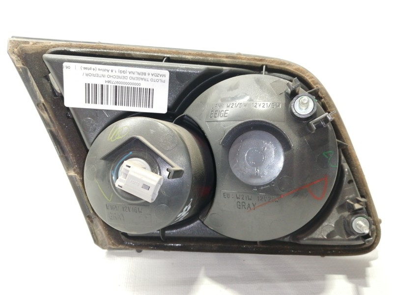 Recambio de piloto trasero derecho interior para mazda 6 berlina (gg) 1.8 active (4-ptas.) referencia OEM IAM 22661980R  