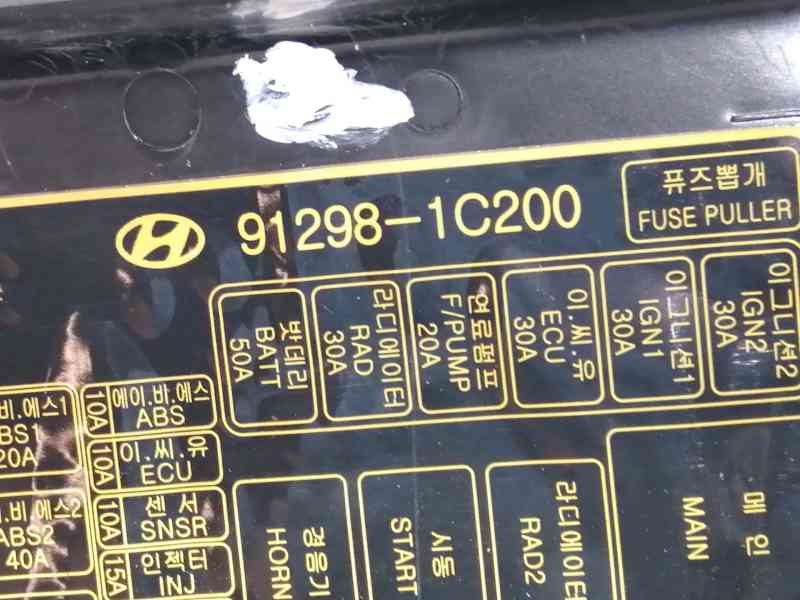 Recambio de caja reles / fusibles para hyundai getz (tb) 1.3 gls referencia OEM IAM 912981C200  