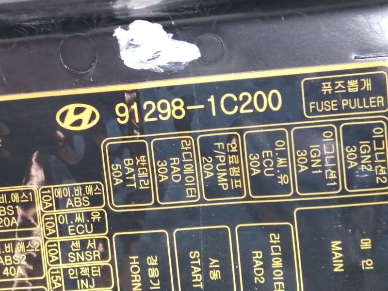 Recambio de caja reles / fusibles para hyundai getz (tb) 1.3 gls referencia OEM IAM 912981C200  