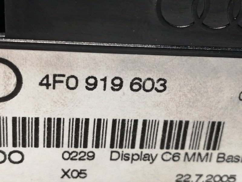 Recambio de pantalla multifuncion para audi a6 berlina (4f2) 2.0 tdi referencia OEM IAM 4F0919603  
