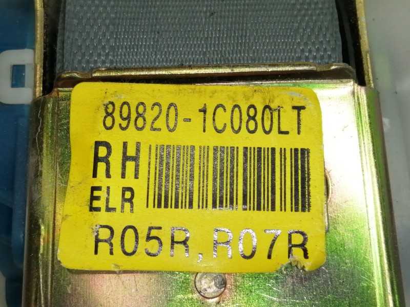 Recambio de cinturon seguridad trasero derecho para hyundai getz (tb) 1.3 gls referencia OEM IAM 898201C080LT  