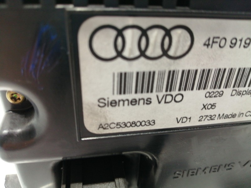 Recambio de pantalla multifuncion para audi a6 berlina (4f2) 2.0 tdi referencia OEM IAM 4F0919603  