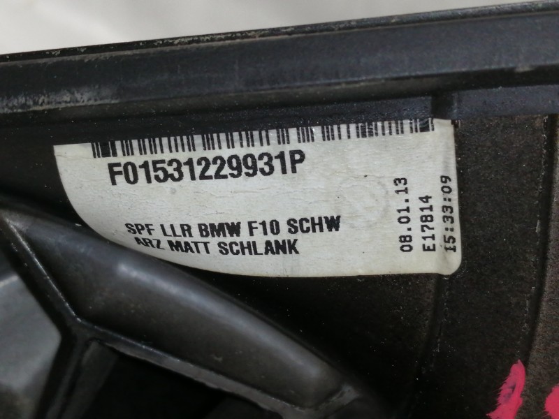 Recambio de retrovisor derecho para bmw serie 5 lim. (f10) 530d xdrive referencia OEM IAM F01531229931P  