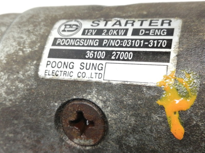 Recambio de motor arranque para hyundai trajet (fo) 2.0 crdi gls referencia OEM IAM 031013170 3610027000 