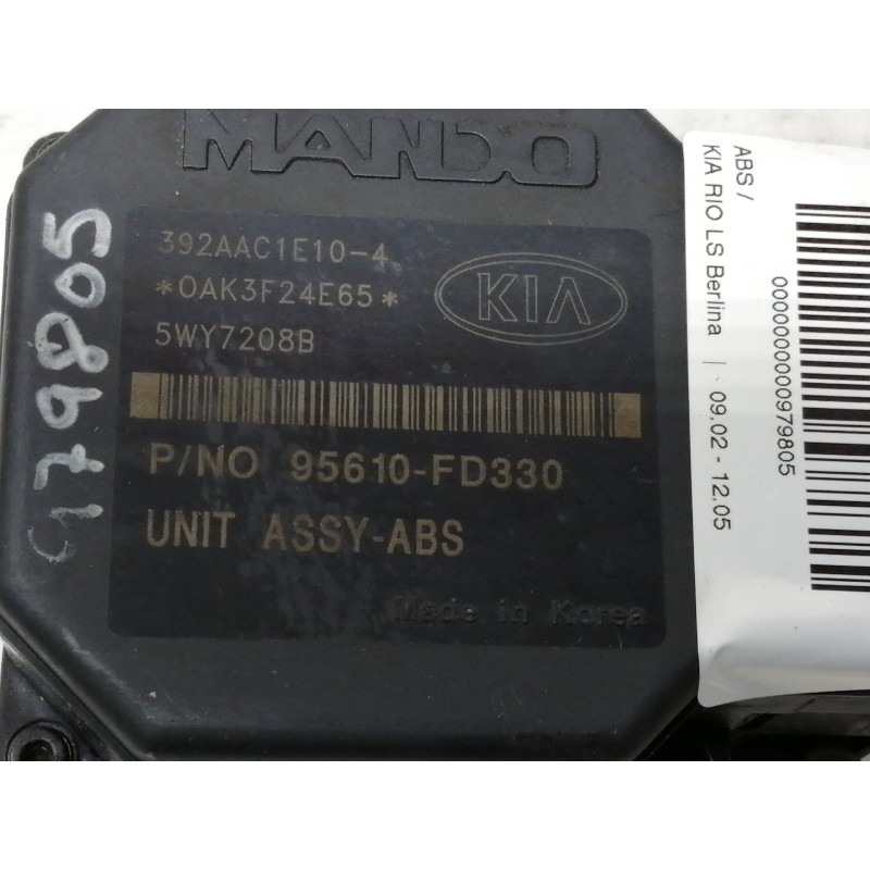 Recambio de abs para kia rio ls berlina referencia OEM IAM 95610FD330  