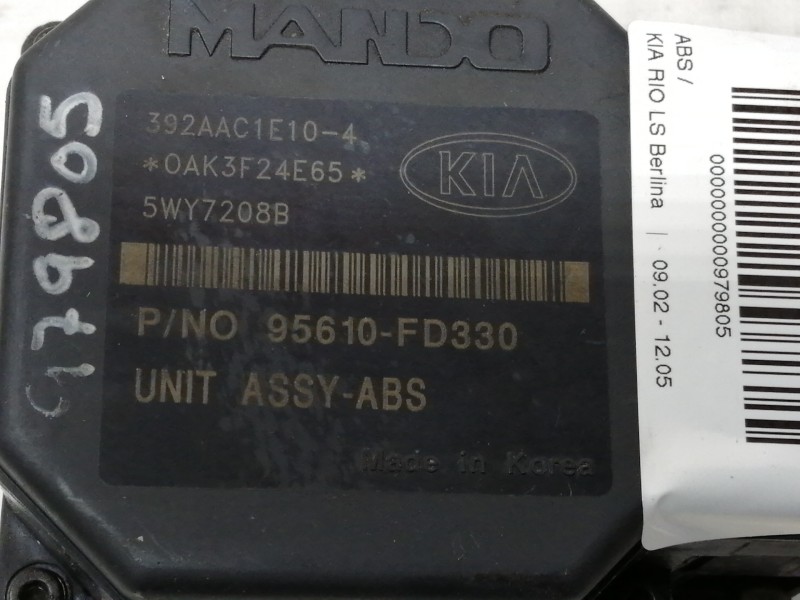 Recambio de abs para kia rio ls berlina referencia OEM IAM 95610FD330  