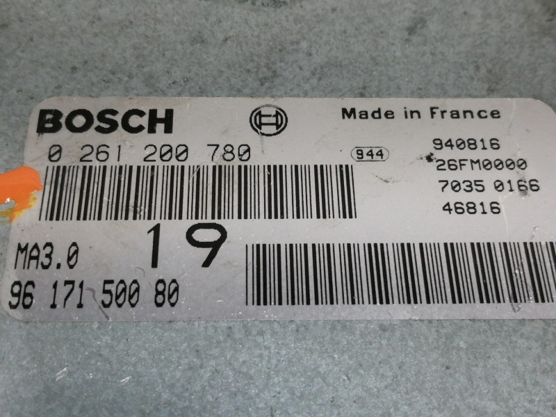 Recambio de centralita motor uce para peugeot 106 (s1) kid referencia OEM IAM 0261200780  