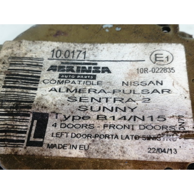Recambio de elevalunas delantero izquierdo para nissan almera (n15) 2.0 diesel referencia OEM IAM 10R022835  