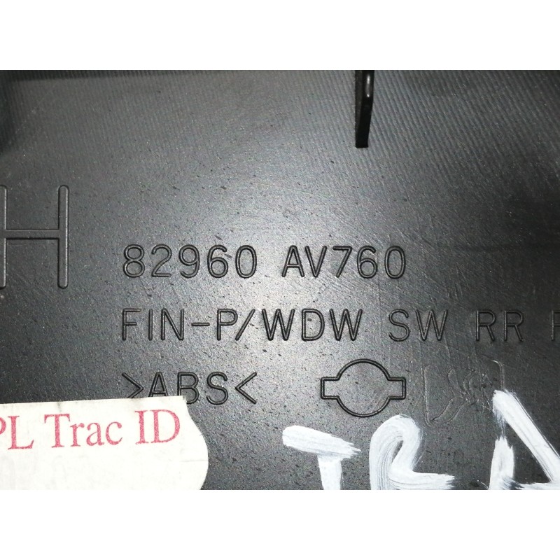 Recambio de mando elevalunas trasero derecho para nissan primera berlina (p12) acenta referencia OEM IAM 82960AV760 25411AV600 C