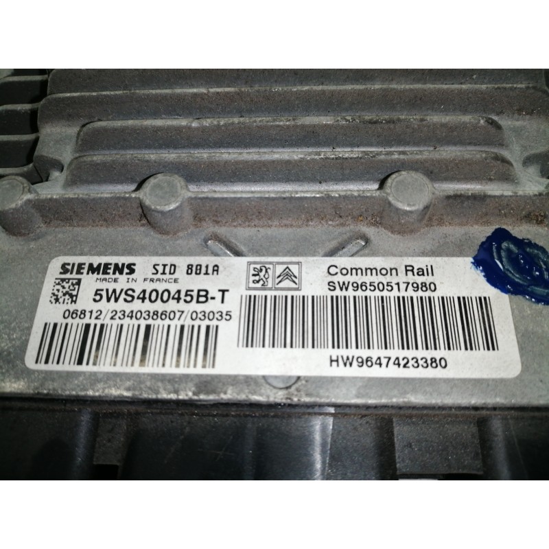 Recambio de centralita motor uce para peugeot 307 (s1) xs referencia OEM IAM 5WS40045BT 234038607 HW9647423380