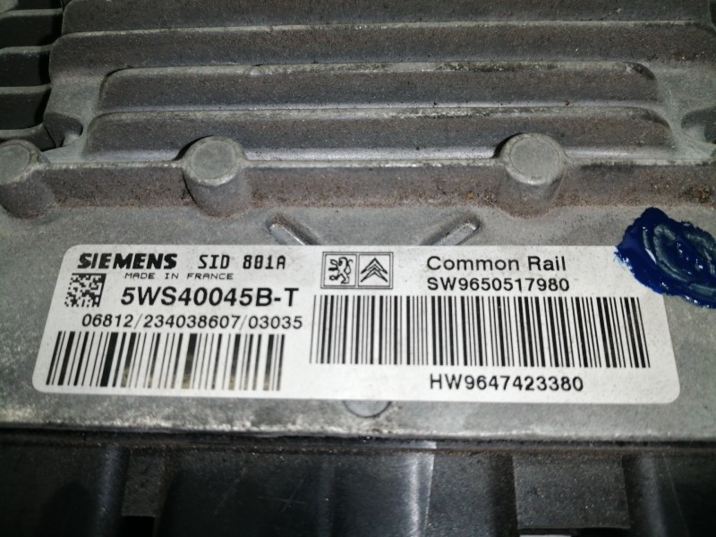 Recambio de centralita motor uce para peugeot 307 (s1) xs referencia OEM IAM 5WS40045BT 234038607 HW9647423380