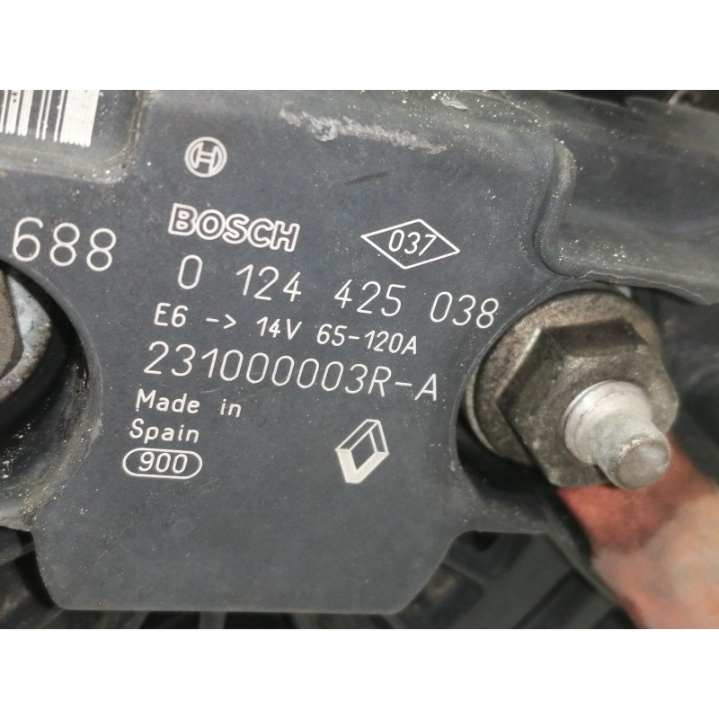 Recambio de alternador para renault clio iii exception referencia OEM IAM 0124425038  