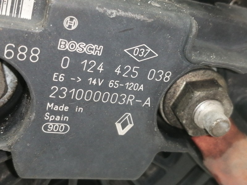 Recambio de alternador para renault clio iii exception referencia OEM IAM 0124425038  