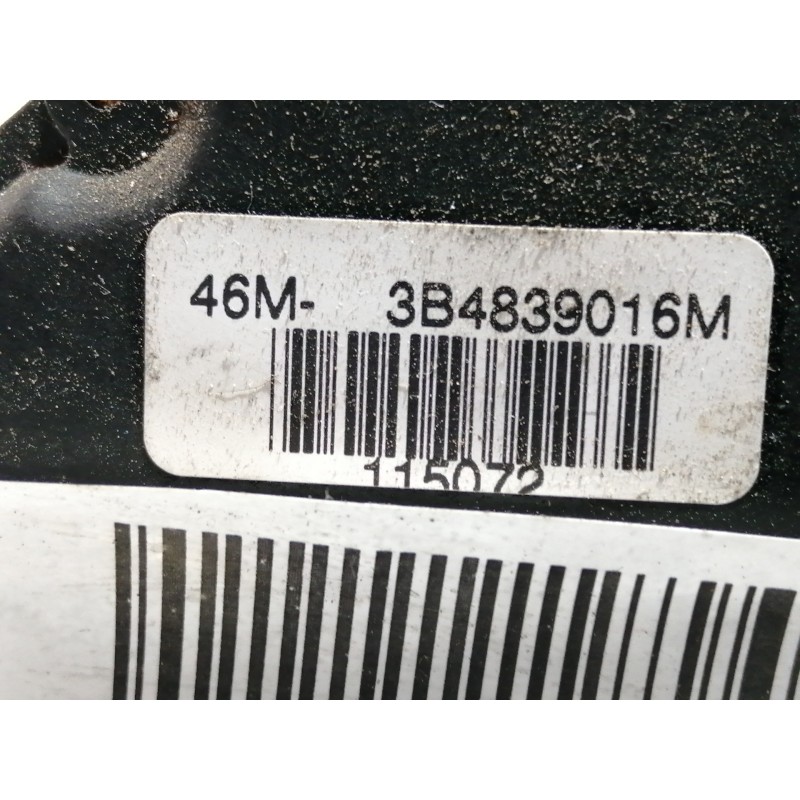 Recambio de cerradura puerta trasera derecha para seat toledo (1m2) stella referencia OEM IAM 3B4839016M  