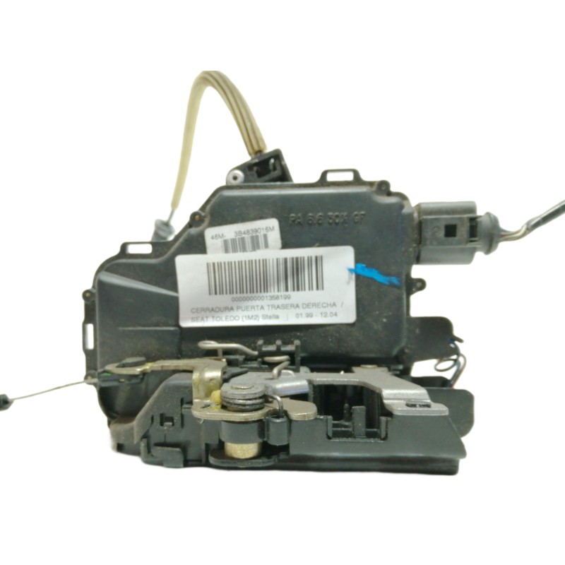 Recambio de cerradura puerta trasera derecha para seat toledo (1m2) stella referencia OEM IAM 3B4839016M  