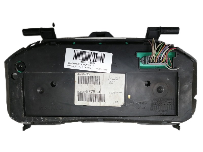Recambio de cuadro instrumentos para renault clio iii exception referencia OEM IAM 8200628775H LCMA002706 VP5RQF14B115BR 