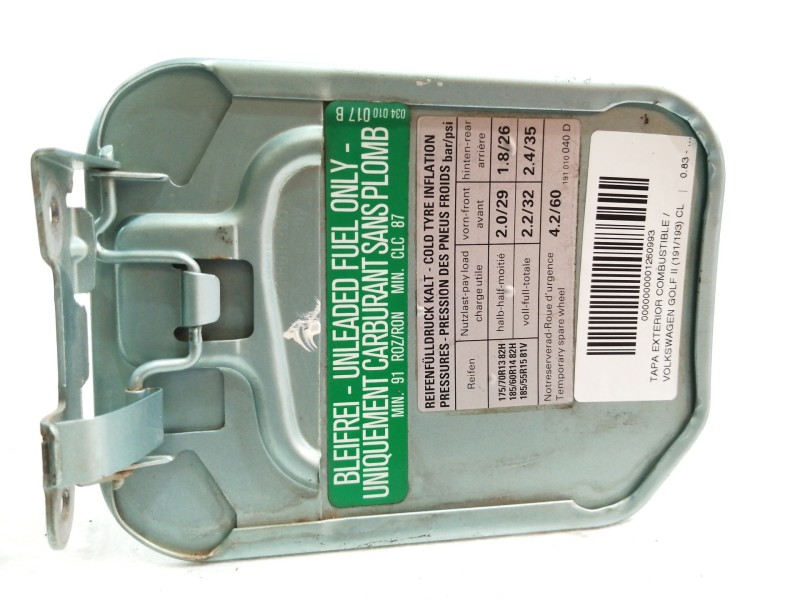 Recambio de tapa exterior combustible para volkswagen golf ii (191/193) cl referencia OEM IAM 321809905  