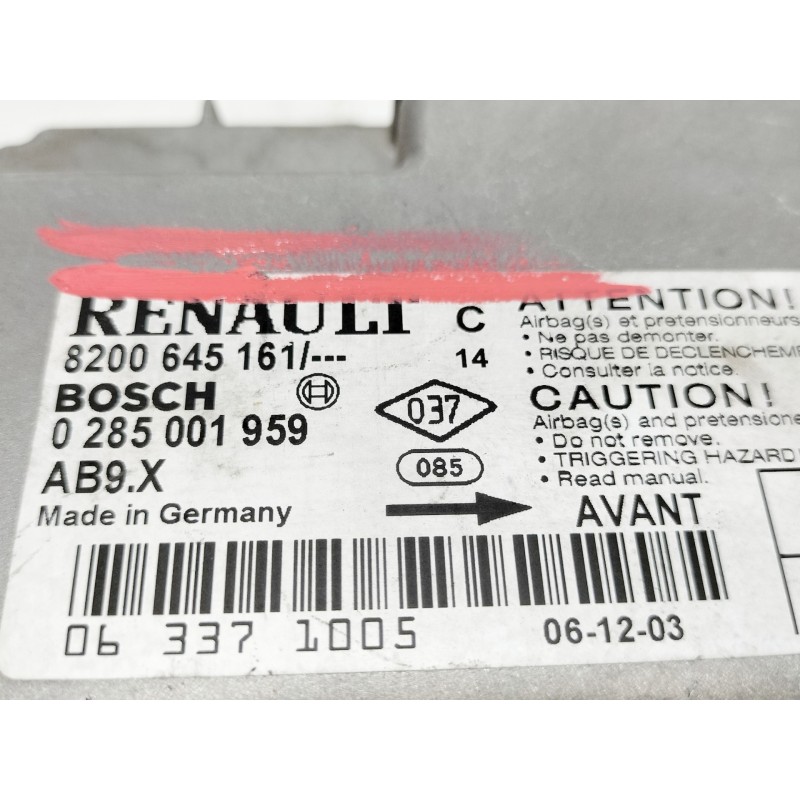 Recambio de centralita airbag para renault clio iii exception referencia OEM IAM 8200645161  