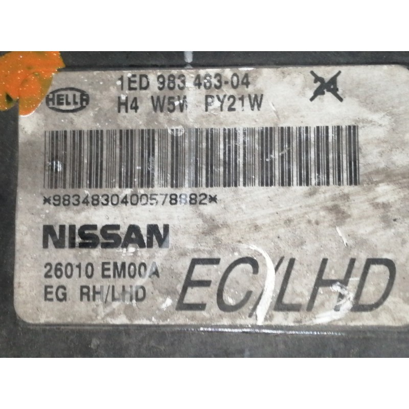 Recambio de faro derecho para nissan tiida (c11x/sc11x) acenta referencia OEM IAM 1ED98348304 26010EM00A 9834830400578882 