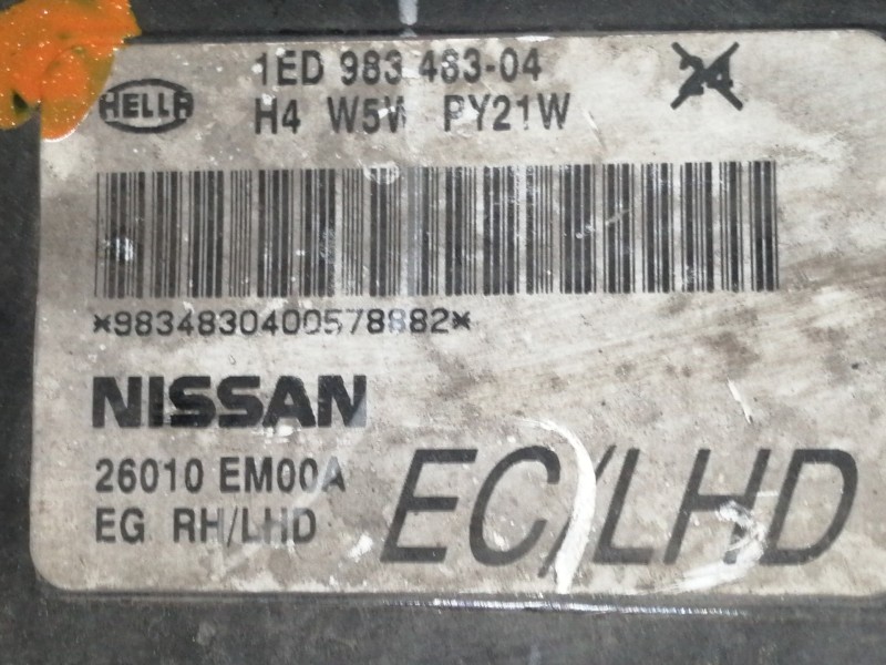 Recambio de faro derecho para nissan tiida (c11x/sc11x) acenta referencia OEM IAM 1ED98348304 26010EM00A 9834830400578882 