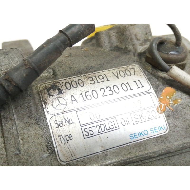 Recambio de compresor aire acondicionado para smart coupe pulse referencia OEM IAM A1602300111  