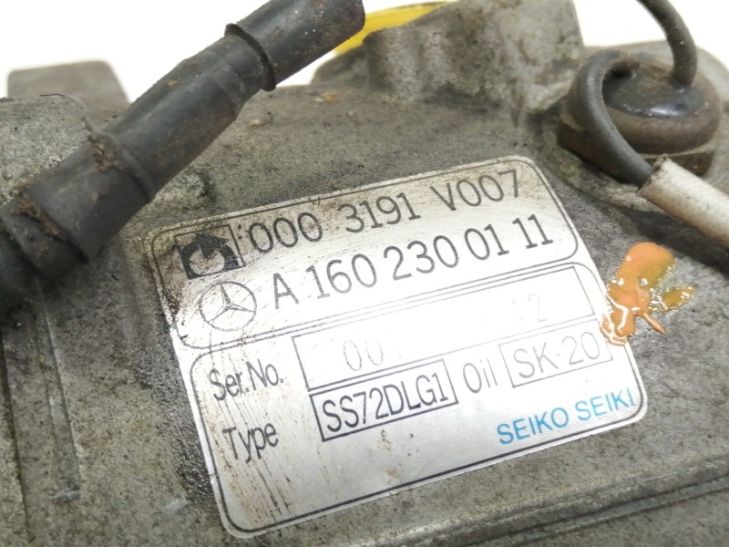 Recambio de compresor aire acondicionado para smart coupe pulse referencia OEM IAM A1602300111  