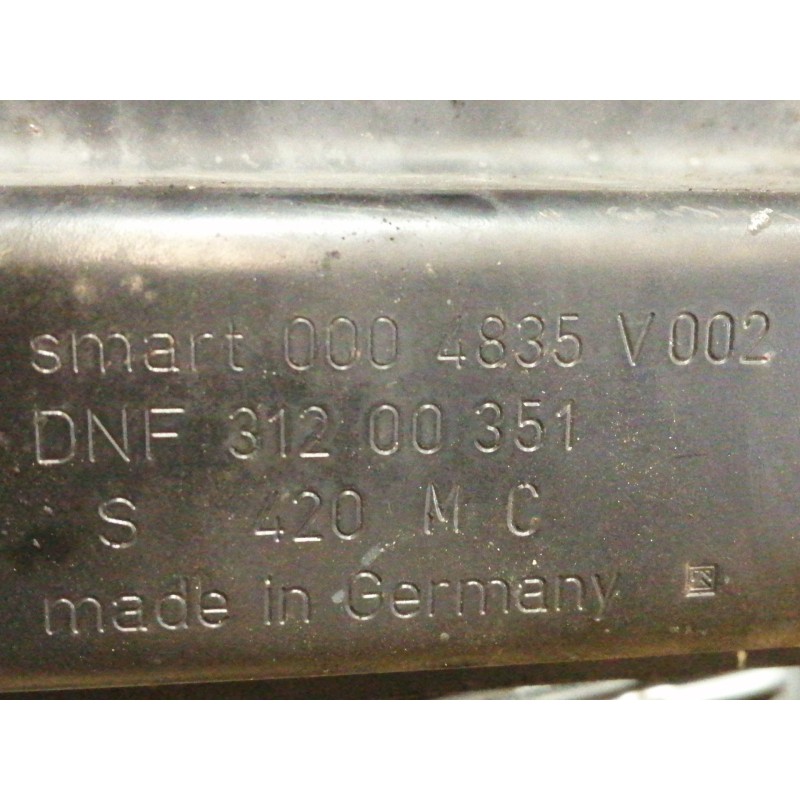 Recambio de refuerzo paragolpes delantero para smart coupe pulse referencia OEM IAM 0004835V002  