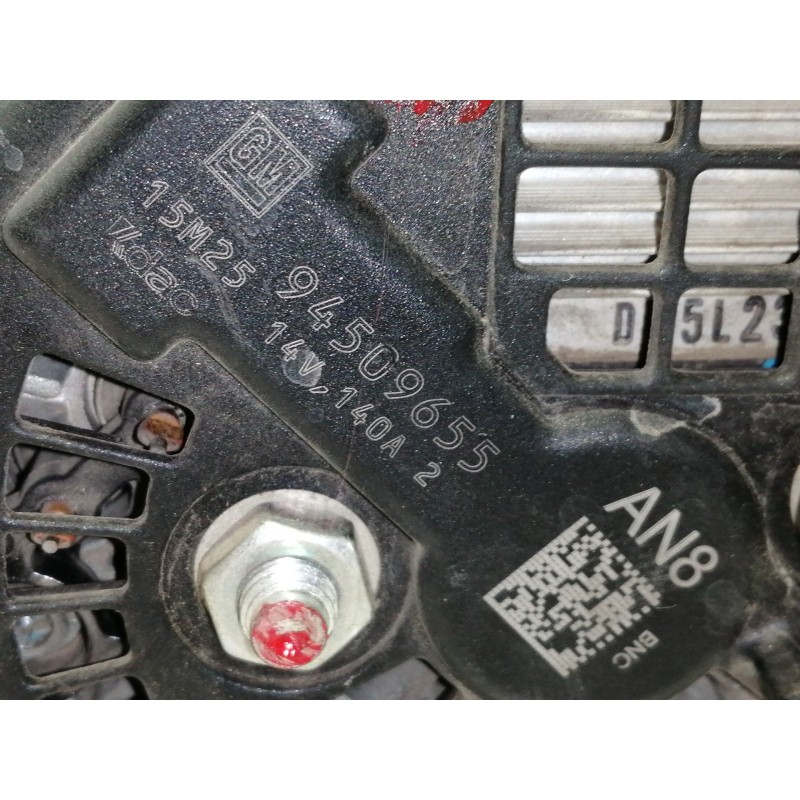 Recambio de alternador para opel mokka selective referencia OEM IAM 94509655  