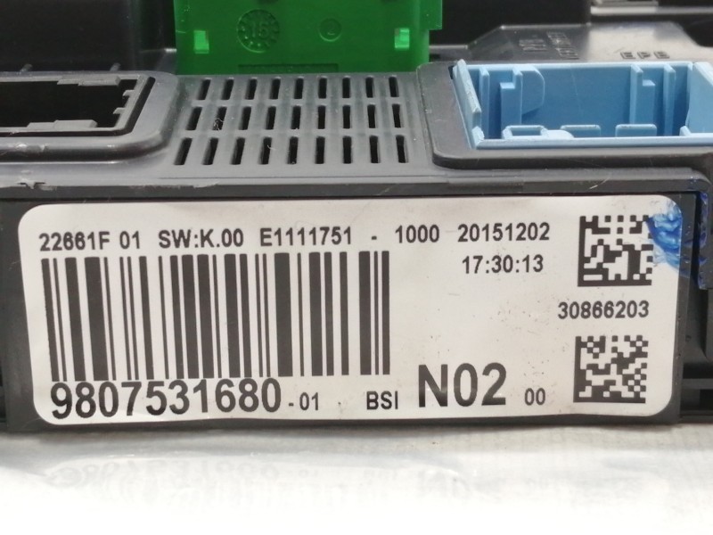 Recambio de caja reles / fusibles para citroën c4 cactus business referencia OEM IAM 980753168001  