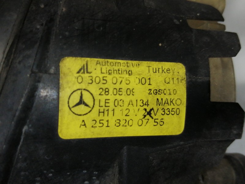 Recambio de faro antiniebla izquierdo para mercedes-benz clase c (w204) berlina c 200 cdi blueefficiency (204.006) referencia OE