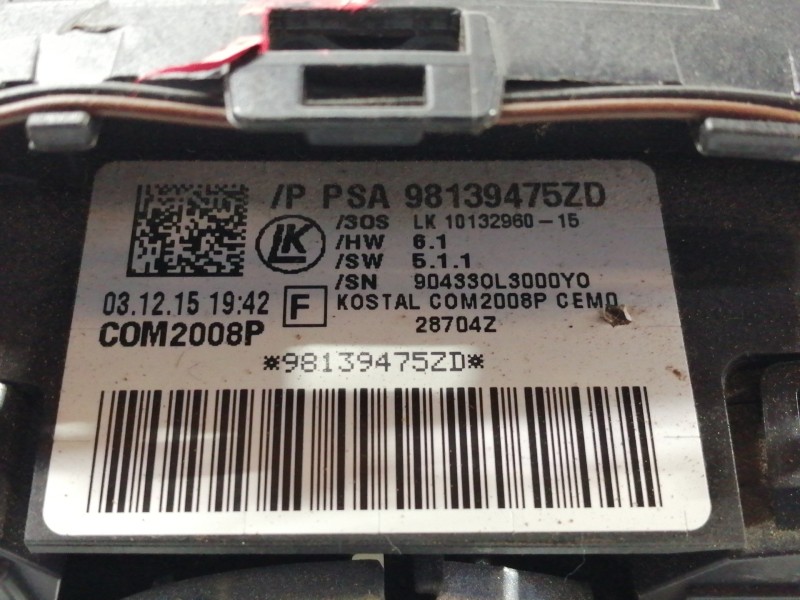 Recambio de mando multifuncion para citroën c4 cactus business referencia OEM IAM 98139475ZD  