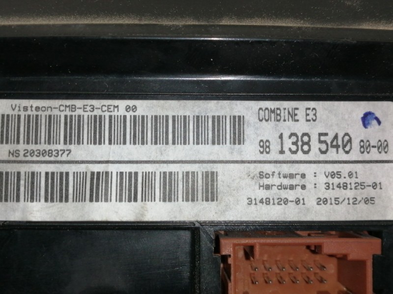 Recambio de pantalla multifuncion para citroën c4 cactus business referencia OEM IAM 9813854080  