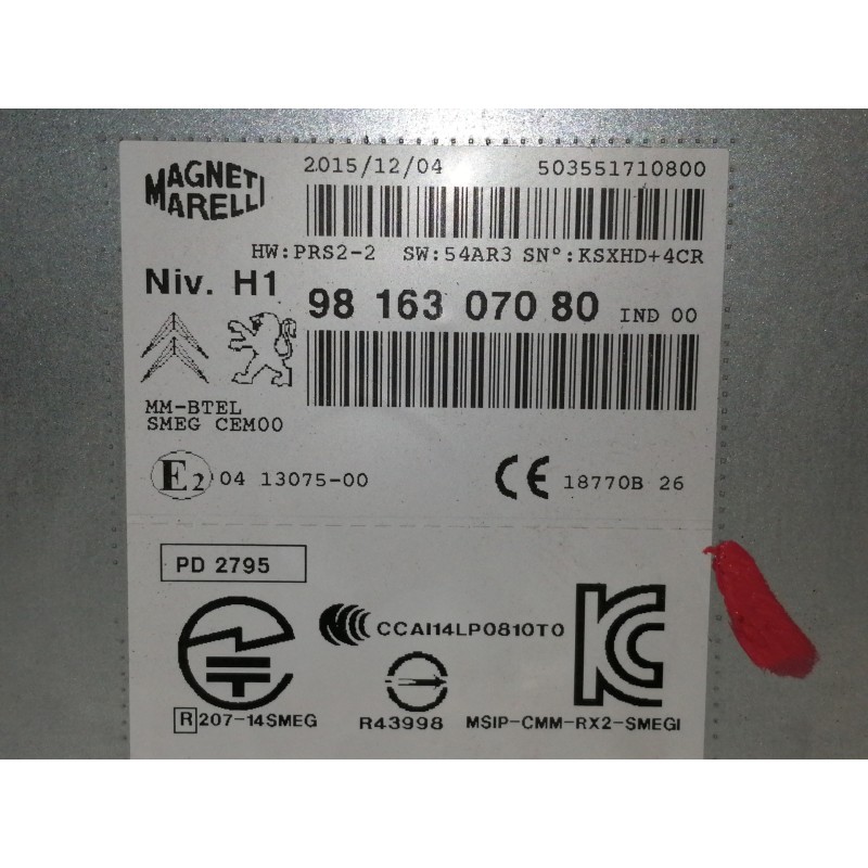 Recambio de sistema navegacion gps para citroën c4 cactus business referencia OEM IAM 9816307080 503551710800 R43998