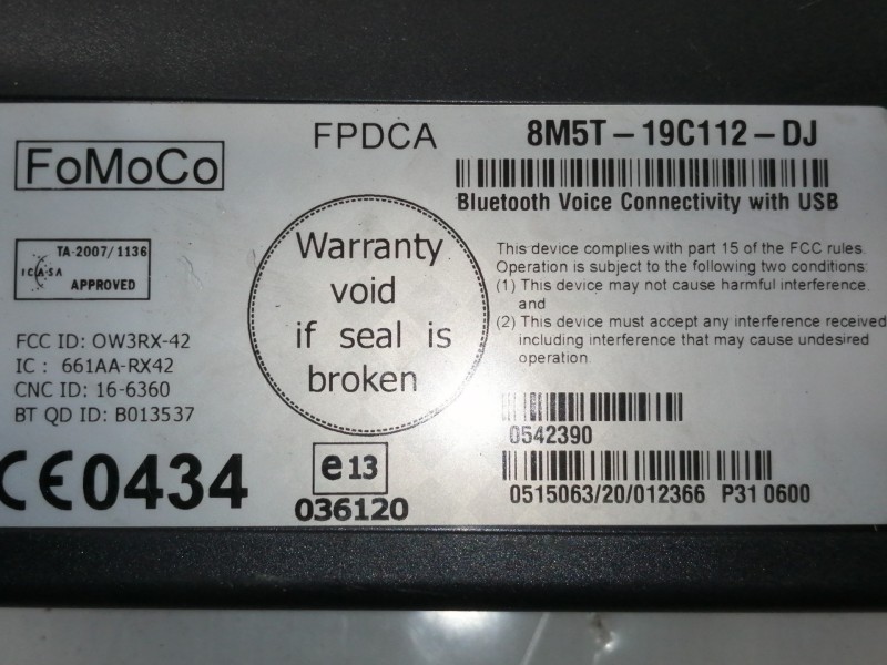 Recambio de modulo electronico para ford fiesta (cb1) ghia referencia OEM IAM 8M5T19C112DJ OW3RX42 B5A115726 661AARX42 