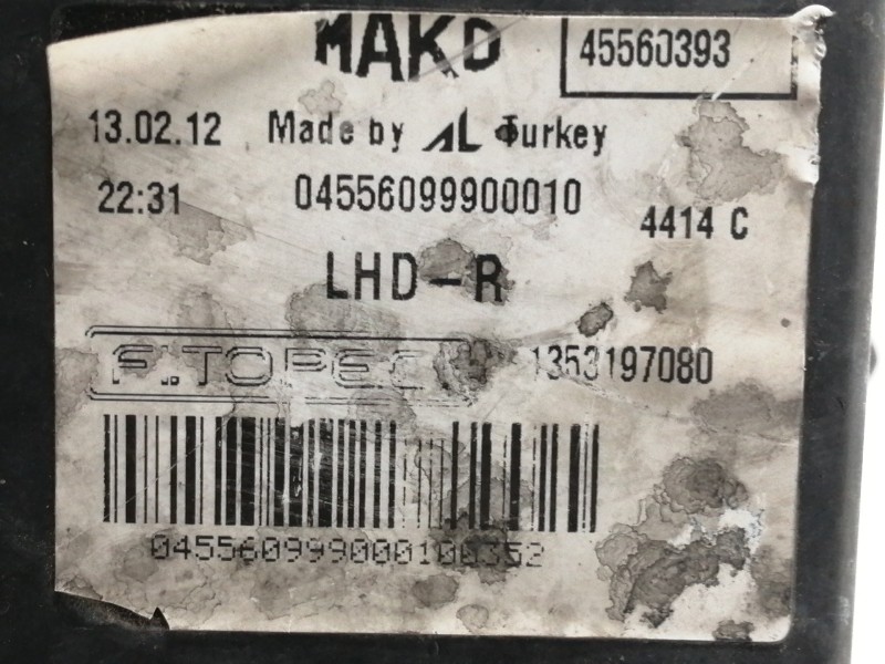 Recambio de faro derecho para peugeot bipper básico referencia OEM IAM 45560393  