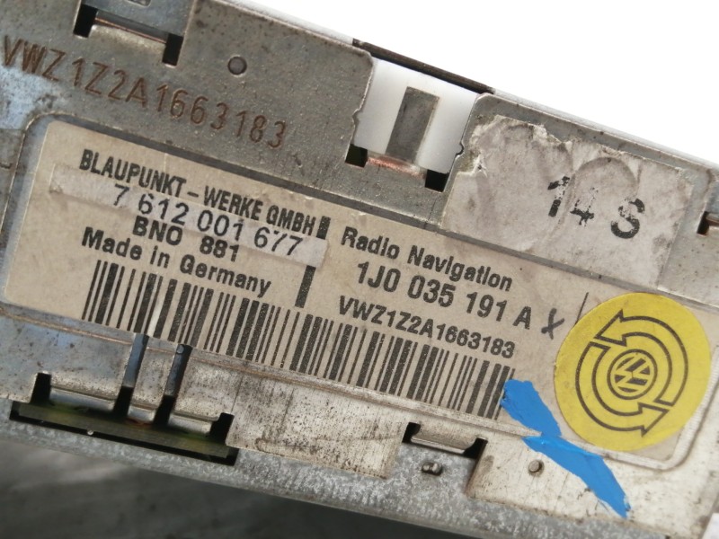 Recambio de sistema audio / radio cd para volkswagen passat berlina (3b3) comfortline referencia OEM IAM 1J0035191A 1J0035191 