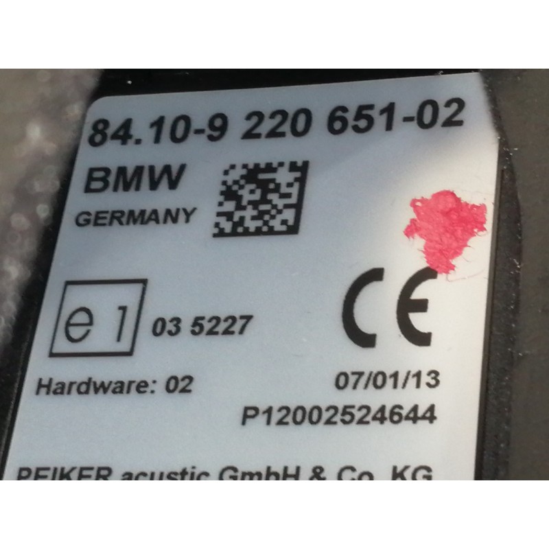 Recambio de modulo electronico para bmw serie 5 lim. (f10) 530d xdrive referencia OEM IAM 8410922065102 P12002524644 51169206729