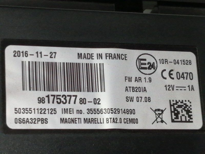 Recambio de modulo electronico para citroën c3 shine referencia OEM IAM 9817537780  