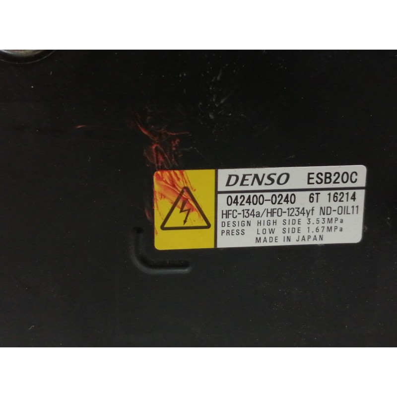 Recambio de compresor aire acondicionado para toyota prius (zvw50) basis referencia OEM IAM 0424000240 8837047091 DENSO