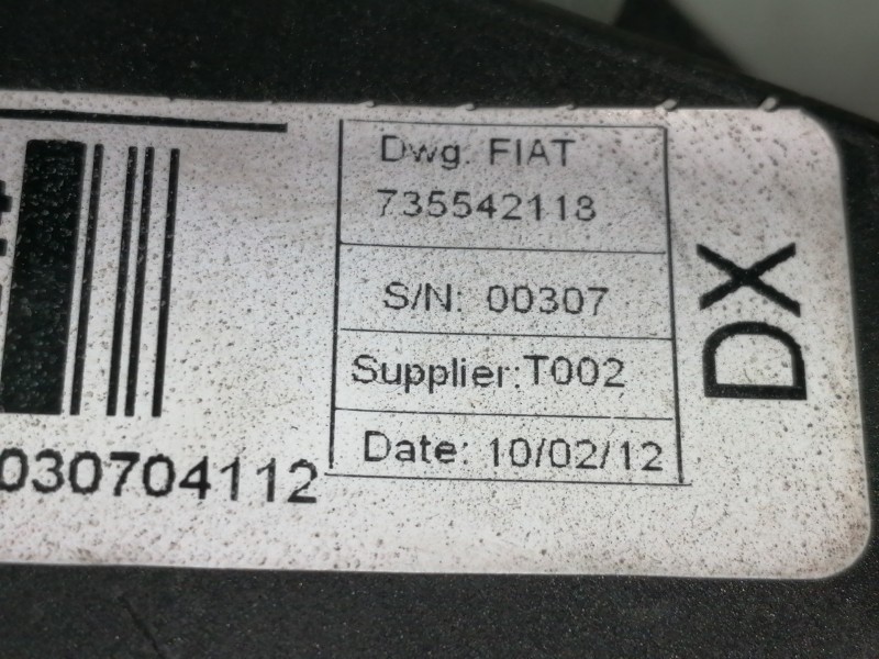 Recambio de cinturon seguridad delantero derecho para peugeot bipper básico referencia OEM IAM 735542118  