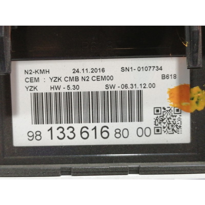 Recambio de cuadro instrumentos para citroën c3 shine referencia OEM IAM 9813361680  