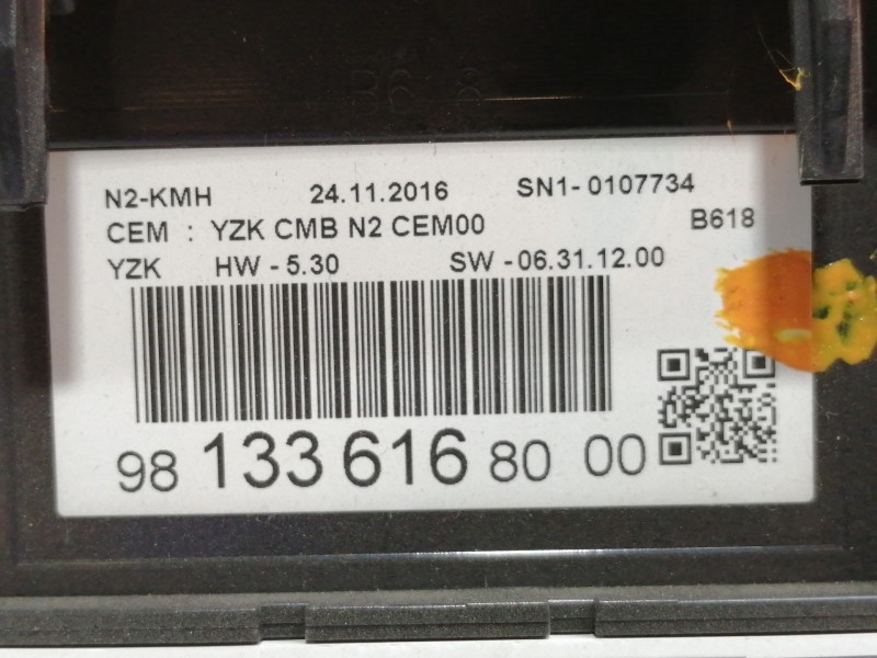 Recambio de cuadro instrumentos para citroën c3 shine referencia OEM IAM 9813361680  