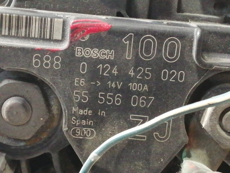 Recambio de alternador para opel meriva cosmo referencia OEM IAM 0124425020 55556067 