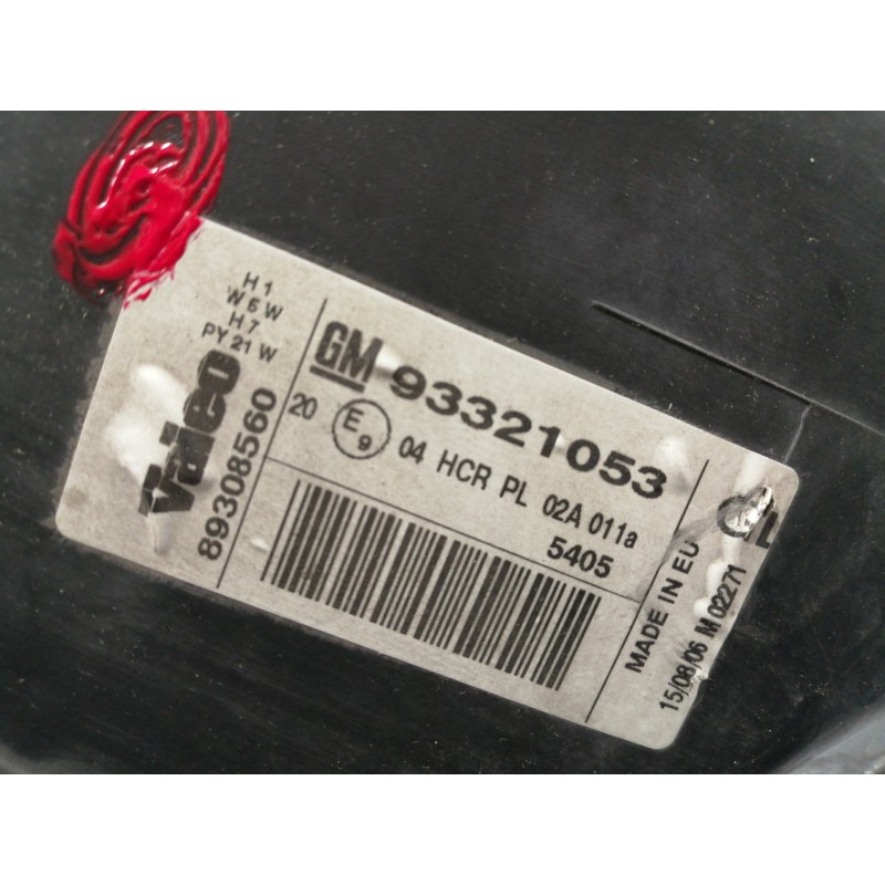 Recambio de faro derecho para opel meriva cosmo referencia OEM IAM 93321053 89308560 