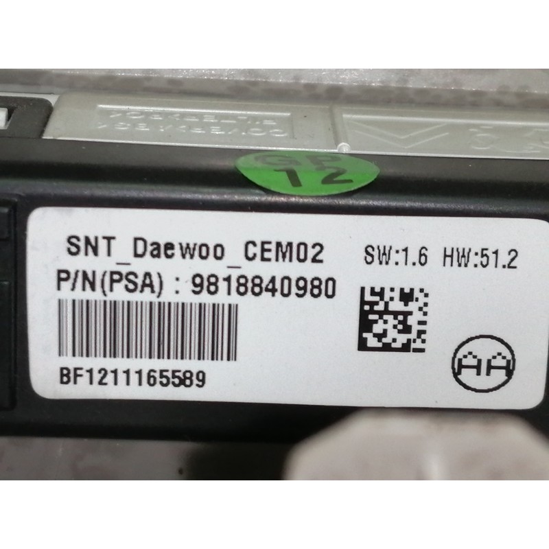 Recambio de luz interior para citroën c3 shine referencia OEM IAM 9818840980  